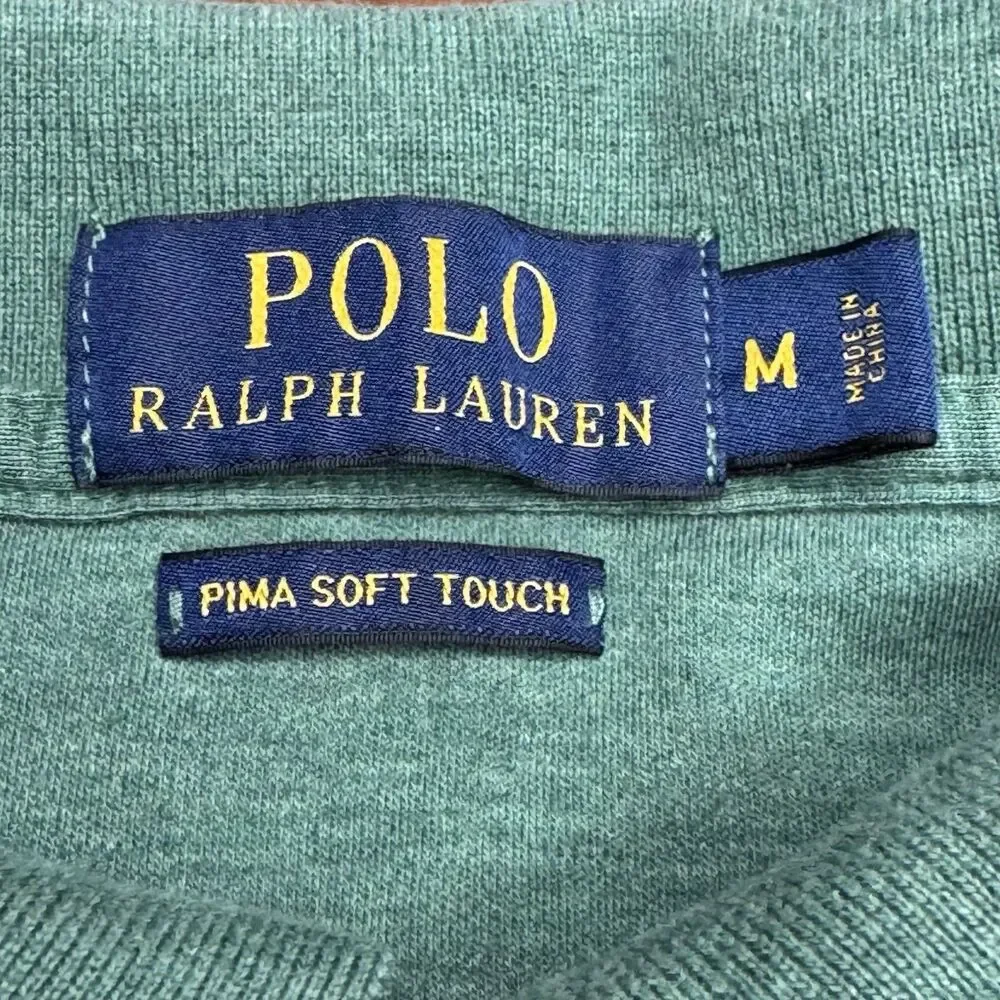 Polo Ralph Lauren Pima Cotton Soft Touch Polo Shirt Men’s Size M Green Preppy